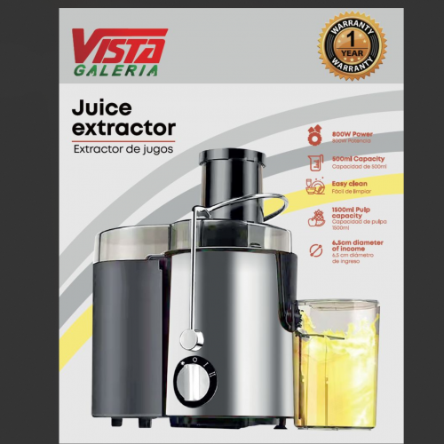 EXTRACTOR DE JUGO VISTA 800W