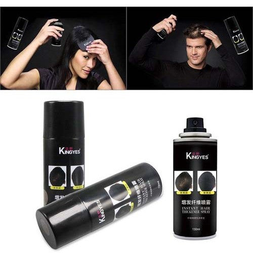 Spray para el cabello Tapa Canas y disimulador de Alopecia. Mujeres y Hombres. NEGRO
