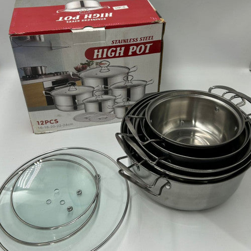 JUEGO DE OLLAS PLATEADO